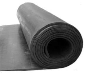 Nylon Inserted Rubber Sheet, Color : Black