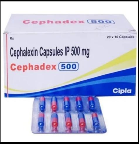 CEPHADEX Cephalexin Capsules, Pack Size : 20*10