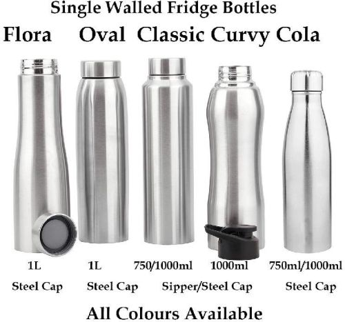 Stainless Steel Single Wall Fridge Bottle, For Water, Feature : Food Grade, Leak Proof