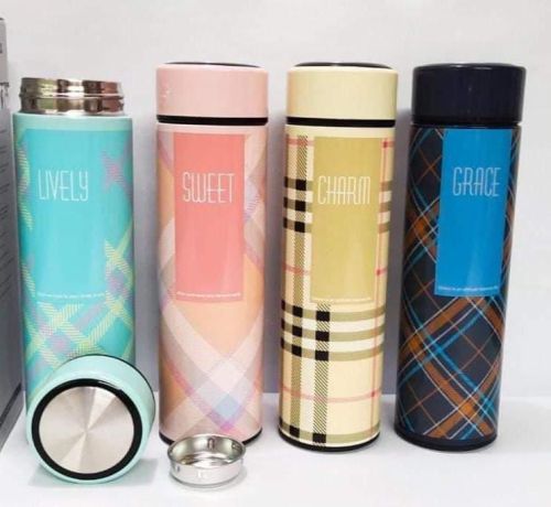 Round Vacuum Insulated Stainless Steel Flask, For Maintain Liquid Tempreture, Pattern : Printed