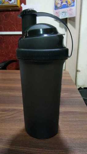 My Style Round Polished Black Plastic Shaker Bottle, Pattern : Plain