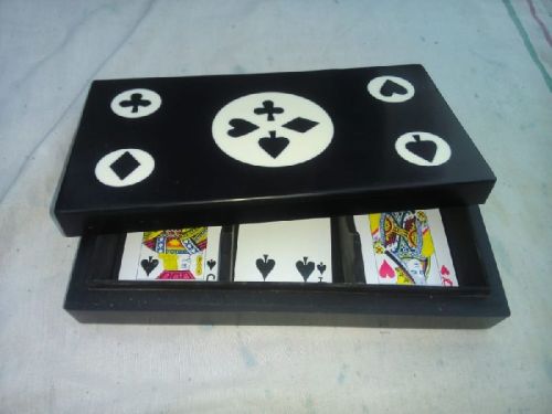 Wood Resin Playing Card Box, Feature : Non Breakable