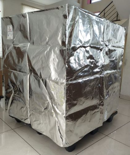 FOIL WITH METPET Pallet Covers, For THERMAL PROTECTION, Color : SILVER