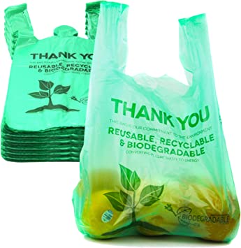 Plastic Plain Compostable Grocery Bags, Color : White, Yellowish, Green