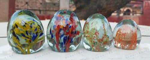 Glass Egg Paperweight, For Home Decor, Office, School, Feature : Alluring Look, Hard Structure