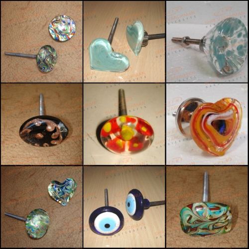 Round Glass Handmade Knobs, For Door Use, Drawer Use, Feature : Excellent Strength, Fine Finishing