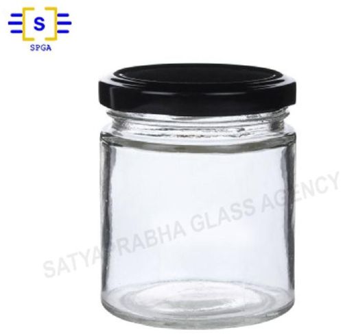 Glass 200 Ml Salsa Jar, For Food Storage, Pickle Storage, Spices Storage, Dining Table, Feature : Elegant Design