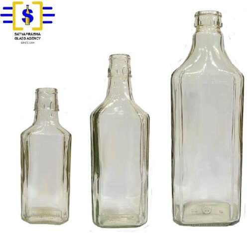 Glass Whiskey Bottles, Color : Transparent