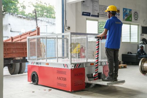 Aacess Hand Operated Platform Trolley, Shape : Rectangular