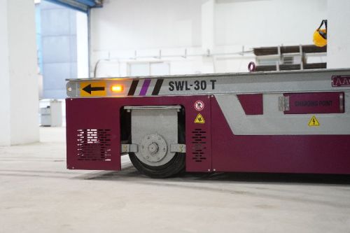 AACESS Coated Iron Material Transfer Trolley, Feature : High Strength, Rust Proof