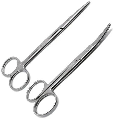 Polished Stainless Steel Surgical Instrument Scissor Metzenbaum, For Clinical Use, Size : 4inch, 6inch