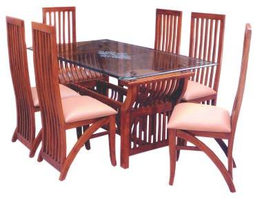 Polished Rectangle Dining Table Set, For Home, Restaurant, Feature : Attractive Designs, Corrosion Proof