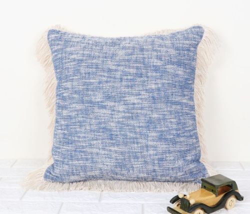 Cotton IK-905 Decorative Pillow, Color : Blue/white