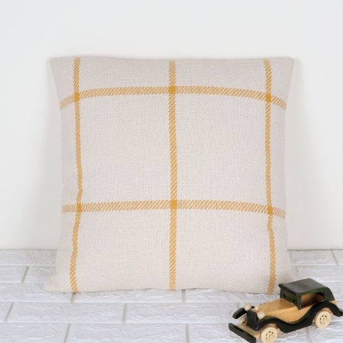 Cotton IK-971 Decorative Pillow, Color : Ivory/yellow