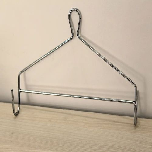 Mangla Handles Plain Nickel-Plated Steel Cradle Iron Hanger, Color : Silver