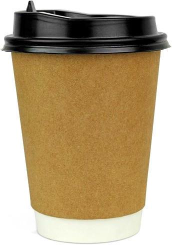 Round Polished Coffee Paper Cup, Pattern : Plain