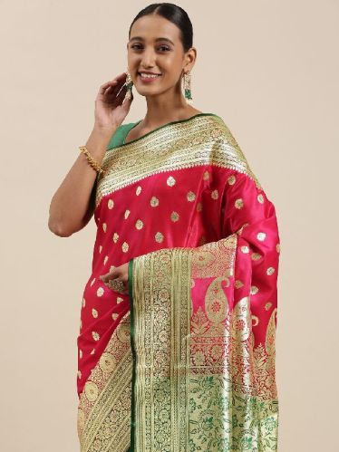 ABL99 Banarasi Satin Silk Sarees, Saree Length : 6 Yards