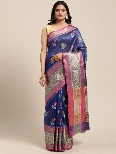 ASF35 Banarasi Ikkat/Pochampally Sarees, Saree Length : 6 Yards