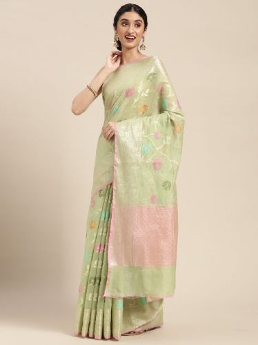 MSWRCTN7 Banarasi Mercerised Cotton Sarees, Saree Length : 6 Yards