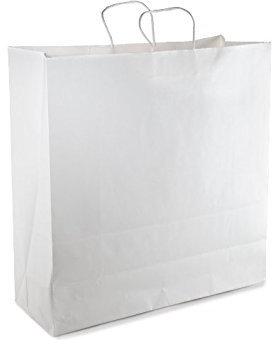 White Kraft Paper Bag, For Packaging, Shoppimg, Size : 12 X 4 X 16 Inch