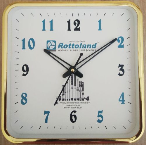 Plastic Square Wall Clock, Display Type : Analog