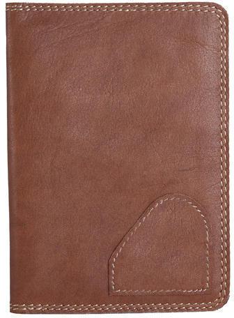 Plain Leather Passport Cover, Color : Brown