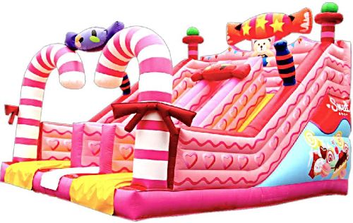 Hully Gully FRP Candy Inflatable Bouncy Slide, For Water Park, Park, Pattern : Printed