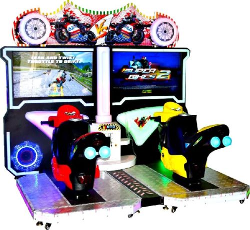 Super Bike 2 Twin Arcade Game, For Outdoor, Voltage : 220V