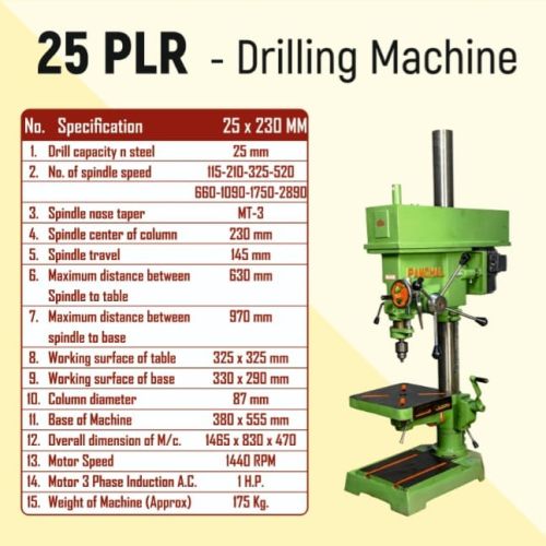 PANCHAL 100-500kg 32mm Pillar Drill Machine, Certification : ISO 9001:2008