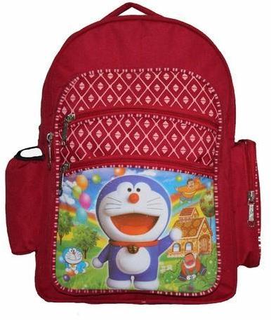 Polyester Boy School Bag, Color : Red