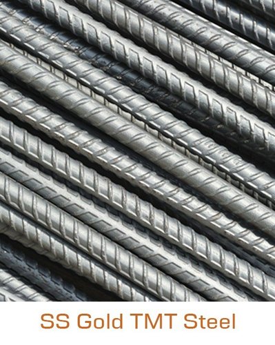 Mild Steel SS Gold TMT Bars, For CONSTRUCTION WORK, Grade : Fe 550