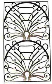 Mild Steel IRON ORNAMENTAL GRILLS, Size : 6 X 2-6 Inches