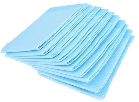 Plain Cotton Adult Underpad, Color : Light Blue, White