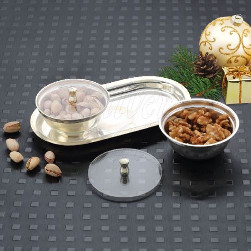 2045 Silver Plated Serving Set, Size : Multisize