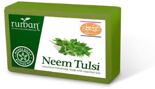 Rurban Neem Tulsi Soap, Packaging Type : Paper Wrapper