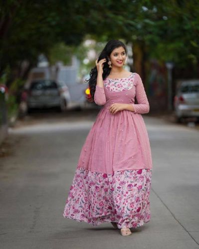 Georgette Long Kurti, Size : M, Xl, XXL