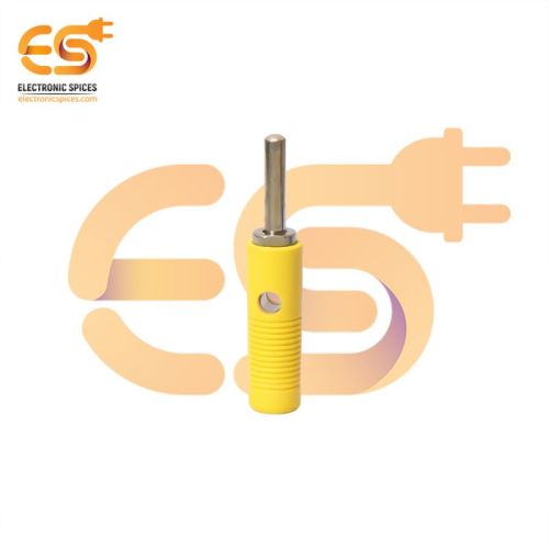 4mm 15A Yellow Color Male Plug Banana Connector