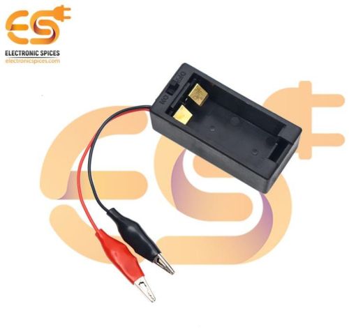 Single 9v Battery Switch Alligator Clip Hard Plastic Case