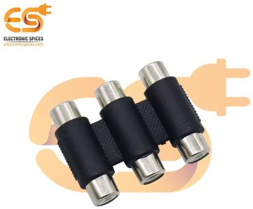 Triple RCA Coupler 3 Female To 3 Female Audio Connector