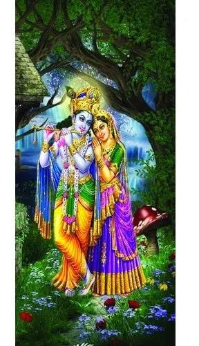 Radha Krishna Printed Door Skin, Size : 42x84 Inch