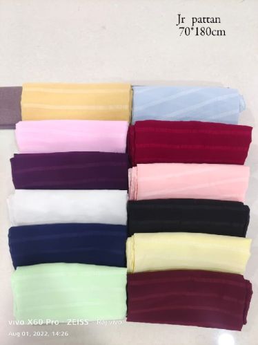 Plain JORGWT Polyester Georgette Fabric, Size : 70*180CM