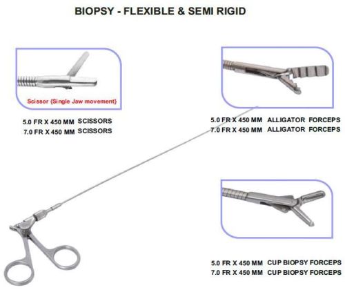 Stainless Steel Flexible Biopsy Forcep, For Hospital, Size : Standard