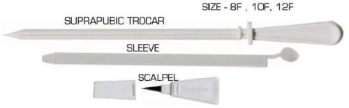 Plastic Suprapubic Drainage Catheter, For Hospital, Length : 25 Cm, 30 Cm, 40 Cm