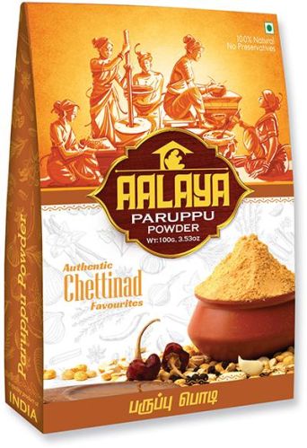 Aalaya Foods Paruppu Powder, For Cooking Use, Packaging Size : 100gm