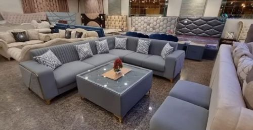 Polished Plain Silver Luxury Sofa Set, Size : Standard