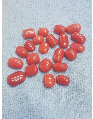 LNG Cabochon Red Coral Gemstone, Size : Free Size