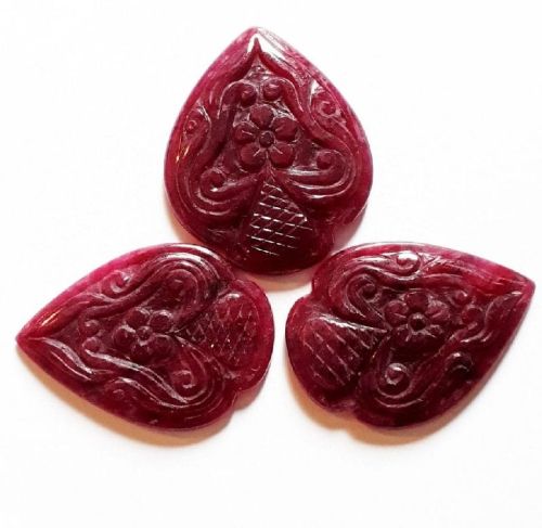 LNG Carved Ruby Gemstone, Gemstone Size : Free Size