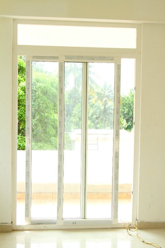 UPVC Sliding Door, Frame Color : White