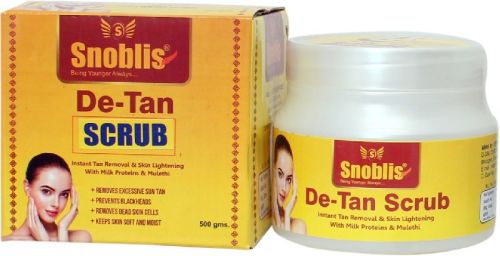 SNOBLIS DE-TAN SCRUB TAN REMOVAL REPAIR DAMAGE CAUSE BY SUN ACNE AND PIMPLE (500 GMS.)