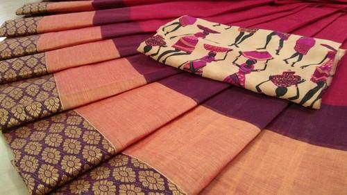 Chettinad Cotton Saree, For Easy Wash, Color : Multi Color